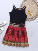 Naughty Ninos Girl's Fit & Flare Above The Knee Printed Fit and Flared Dress - Image 2