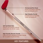 VEGA Lip Filler Makeup Brush with Wooden Handle, Lip Brush for Flawless Finish, Lipstick (MBN-13) - Image 3