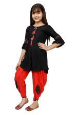 ELENDRA Girls Cotton Salwar Suit Set - Image 3