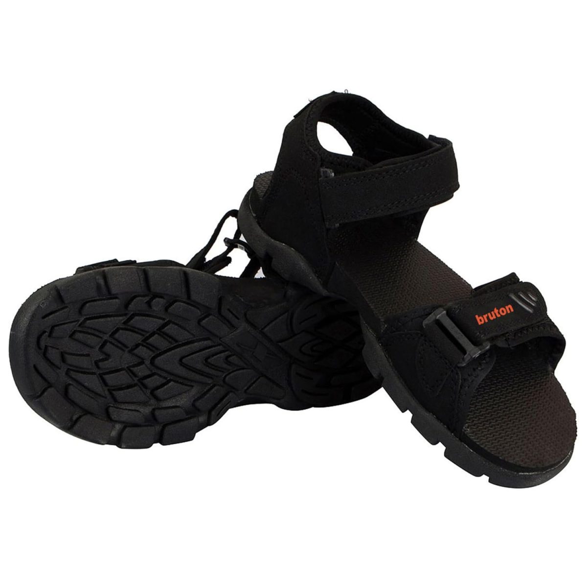 BRUTON Sandals for Men's | Light Weight, Comfortable & Trendy | Soft Footbed | Casual and Stylish Sandals for Walking, Working All Day Black - Image 7