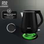 Havells Aqua Plus Electric Kettle 1.2 Litre, 1250 Watt | 304 Stainless Steel Inner Body | Cool Touch Body | Auto Shut-Off |Wider Mouth| 2 Year Warranty (Black) - Image 2