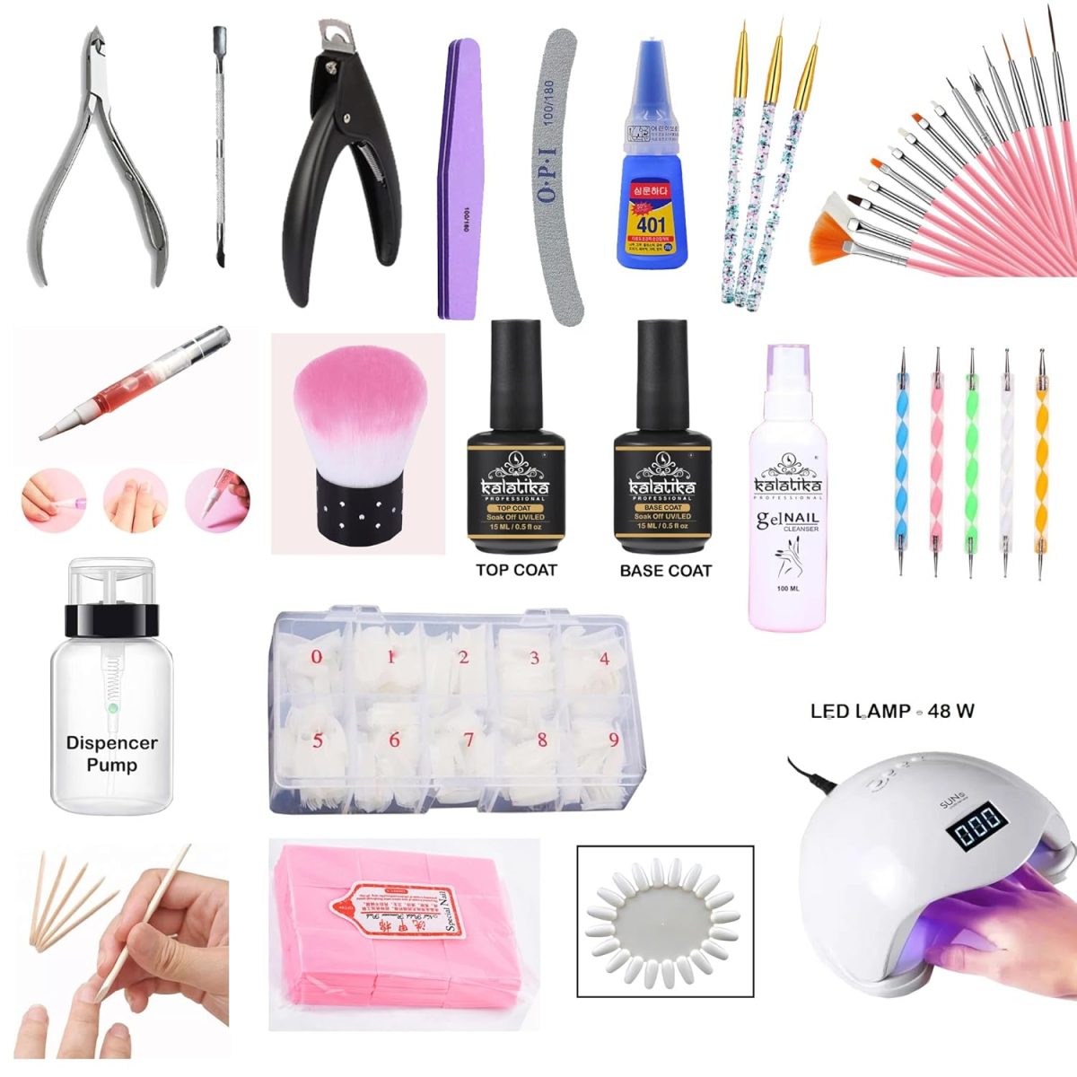 KALATIKA Nail art Kit Combo | Nail art Basic Tools | Nail Extension Kit | Nail art kit for Women - Image 6
