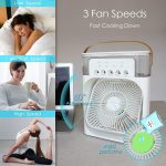 Cellowplus Portable-Conditioner-Small-Ac-Quaite-Personal-Air-cooler-Usb-Power-Mini-Desktop-Cooling-Misting-fan-1/2/3-Timer-With-speed-360-Adjustable-For-Office-Room-Desk-And-Car (2) (1) - Image 2