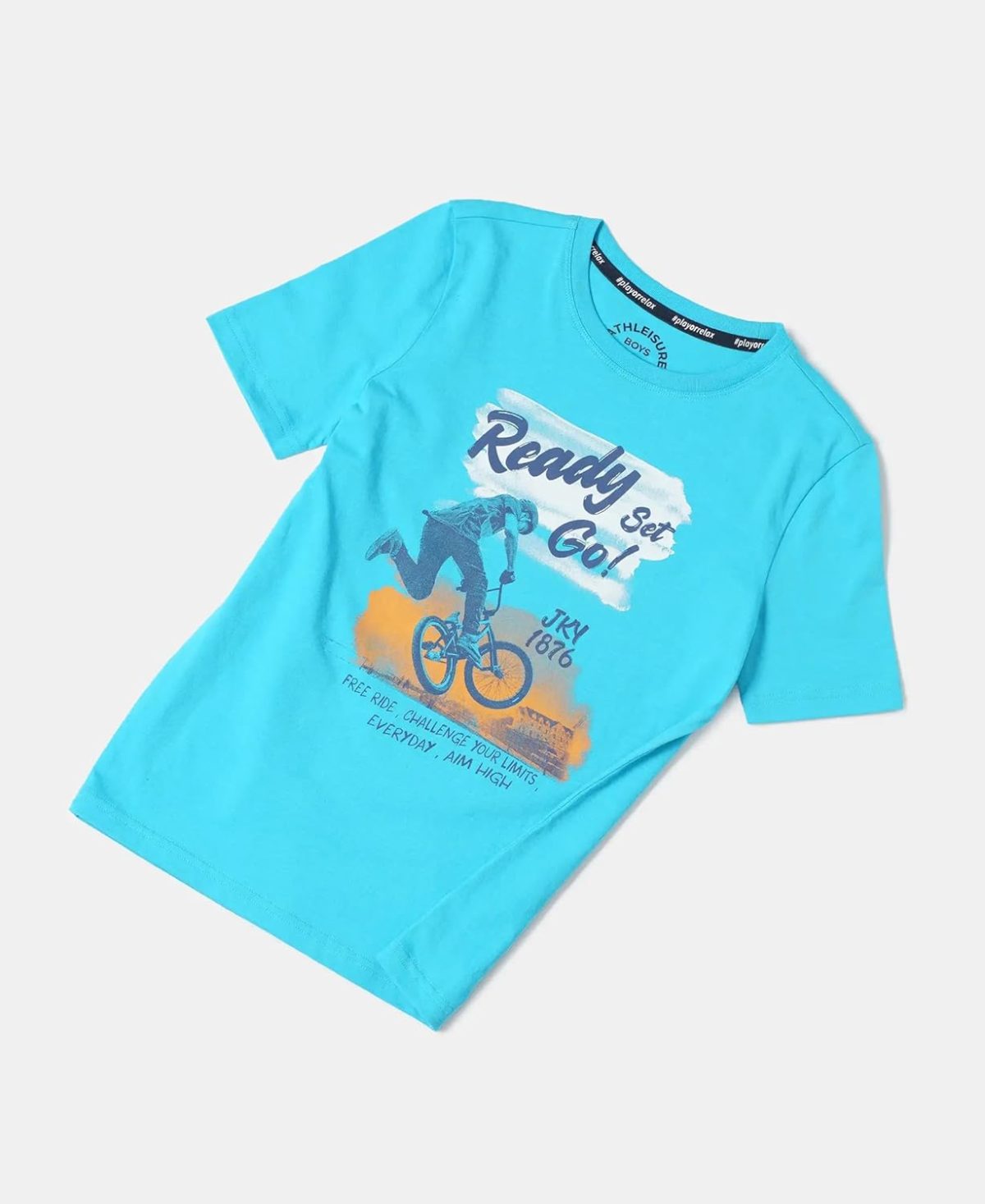 Jockey AB23 Boy's Super Combed Cotton Graphic Printed Half Sleeve Regular Fit T-Shirt (Prints May Vary) - Image 4