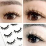 HUDA GIRL Eye Lashes for Women - Black Handmade Natural Thick Long Polyester, 3 Pairs False Eyelashes with Eyelash Glue - Empathetic Reusable Extensions for Womens, Girls - Eyelash with glue Set - Image 5