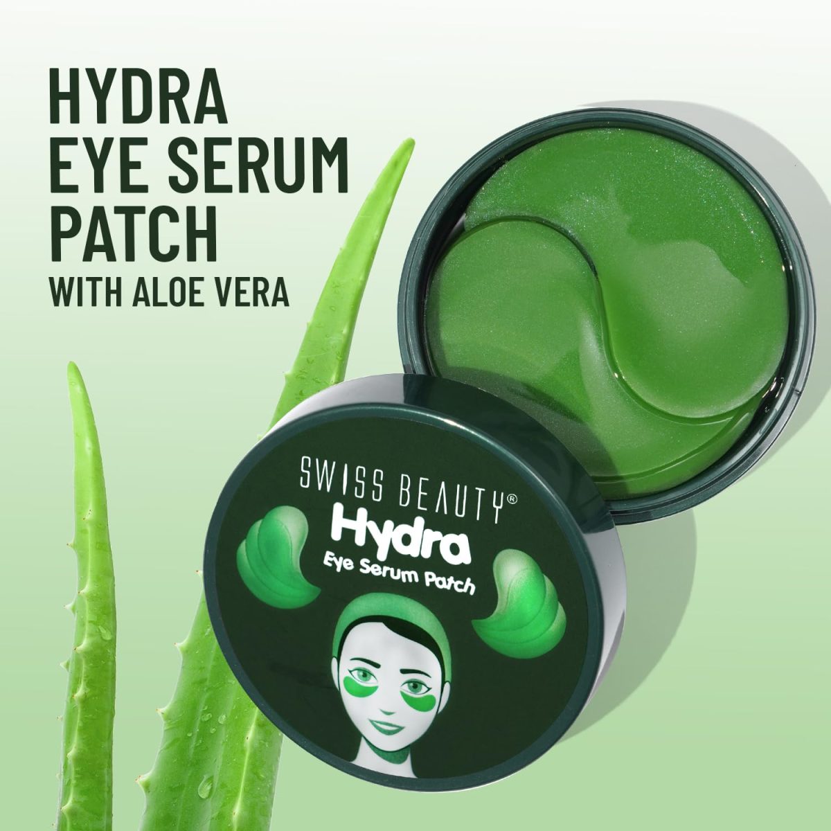 Swiss Beauty Hydra Anti Wrinkle Eye Serum Patch| Treats Dark Circles, Fine Lines And Wrinkles | Enriched With Collagen And Aloe Vera Extract | Shade- Aloevera, 60 Pcs| - Image 2