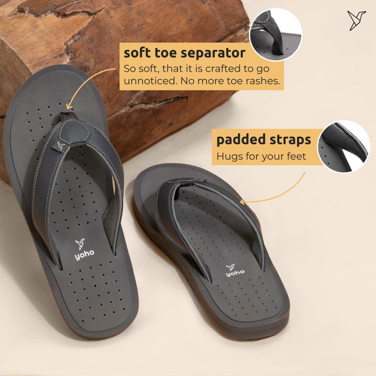 YOHO ArchFlex orthopedic slippers for women | Arch support for pain relief | Soft, Anti-Skid, lightweight | comfortable padded straps flip flops for Everyday - Image 6