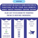 Emrse Air Conditioner Remote Compatible for Carrier (Ac-50) R14/Ce Split AC/Window AC (Exactly Same Remote Will Only Work) White - Image 3