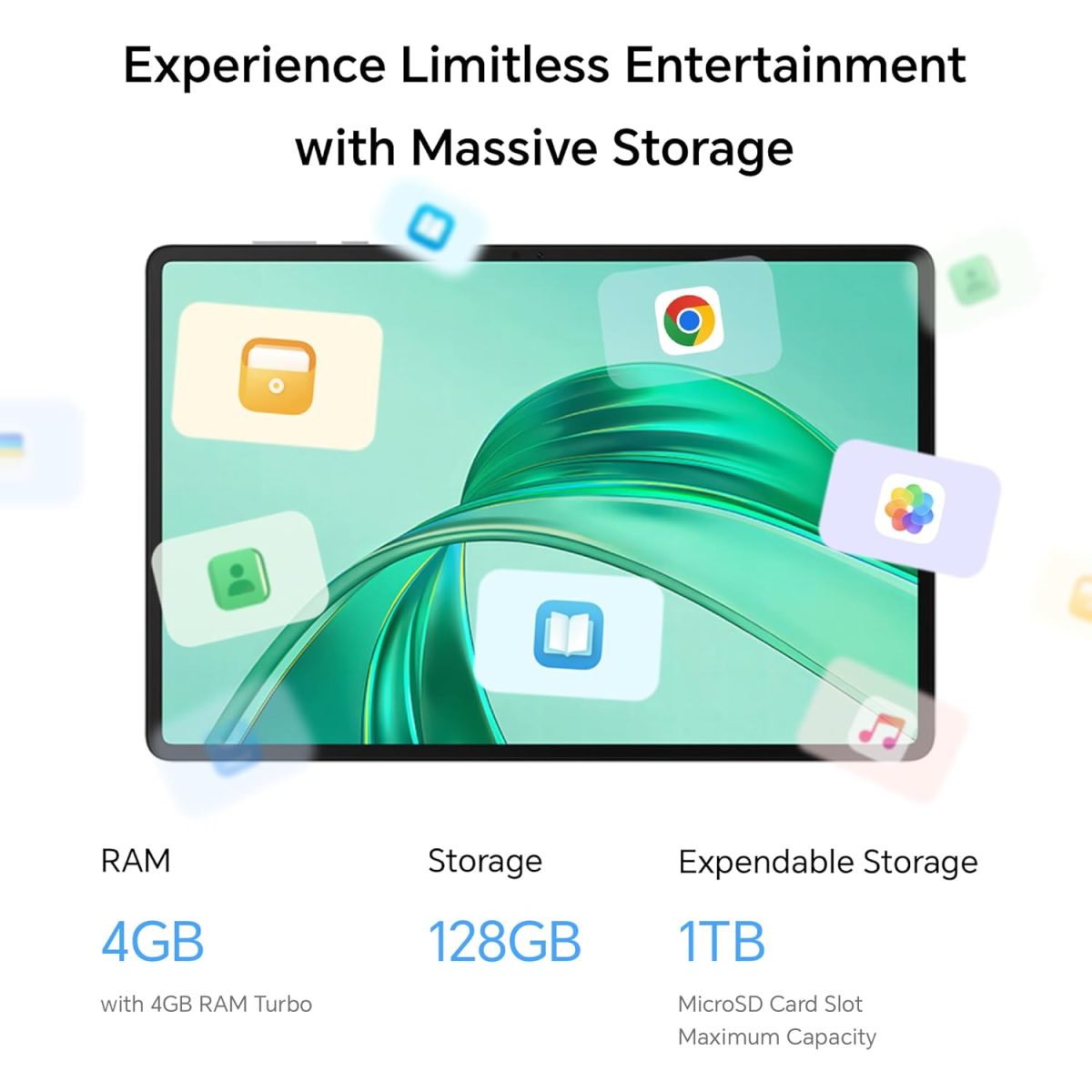 HONOR Pad X8a (Smartchoice) Wi-Fi Tablet with Free Flip-Cover 27.94Cm (11 Inch),4GB Ram 128 GB ROM Expandable Up to 1TB FHD Display 90Hz,8300Mah Battery,Quad Speakers,Snapdragon 680,Android 14,Grey - Image 5
