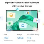 HONOR Pad X8a (Smartchoice) Wi-Fi Tablet with Free Flip-Cover 27.94Cm (11 Inch),4GB Ram 128 GB ROM Expandable Up to 1TB FHD Display 90Hz,8300Mah Battery,Quad Speakers,Snapdragon 680,Android 14,Grey - Image 5