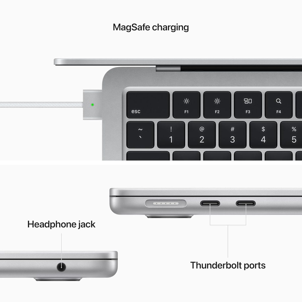 2022 Apple MacBook Air Laptop with M2 chip: 13.6-inch Liquid Retina Display, 16GB RAM, 256GB SSD Storage, Backlit Keyboard, 1080p FaceTime HD Camera. Works with iPhone and iPad; Silver - Image 4