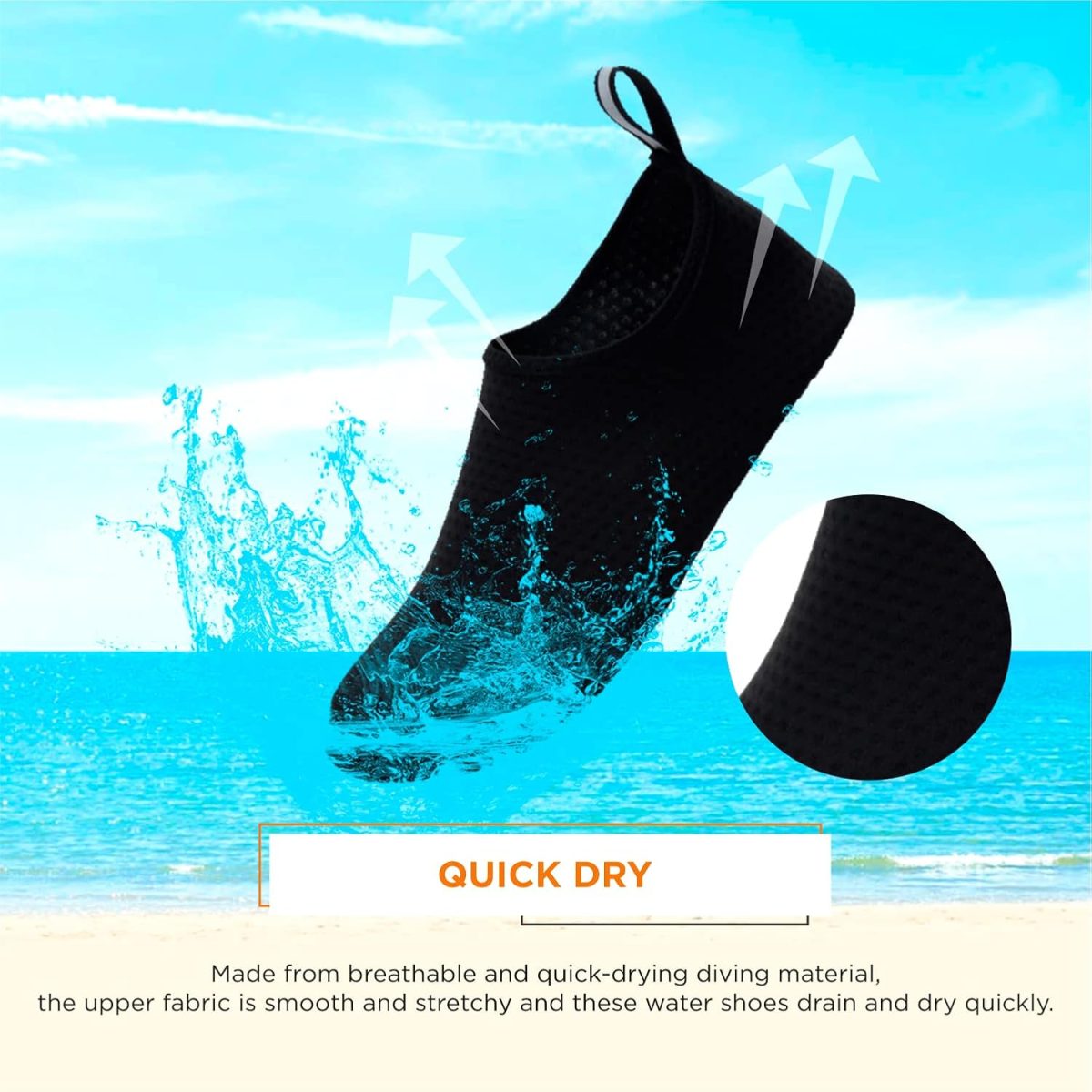 Lify Barefoot Water Aqua Shoes for Men, Women - Non-Slip Quick-Dry Skin Shoes, Sand Socks for Swimming, Beach, Yoga, Diving - Image 3