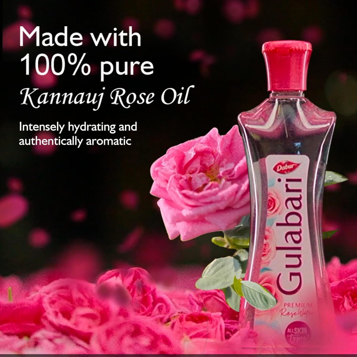 Dabur Gulabari Premium Rose Water/Face Toner - 400ml | No Paraben | Alcohol Free | Cleanses, Hydrates & Moisturises Skin | Balances & Restores Skin's pH Levels | For All Skin Types - Image 2
