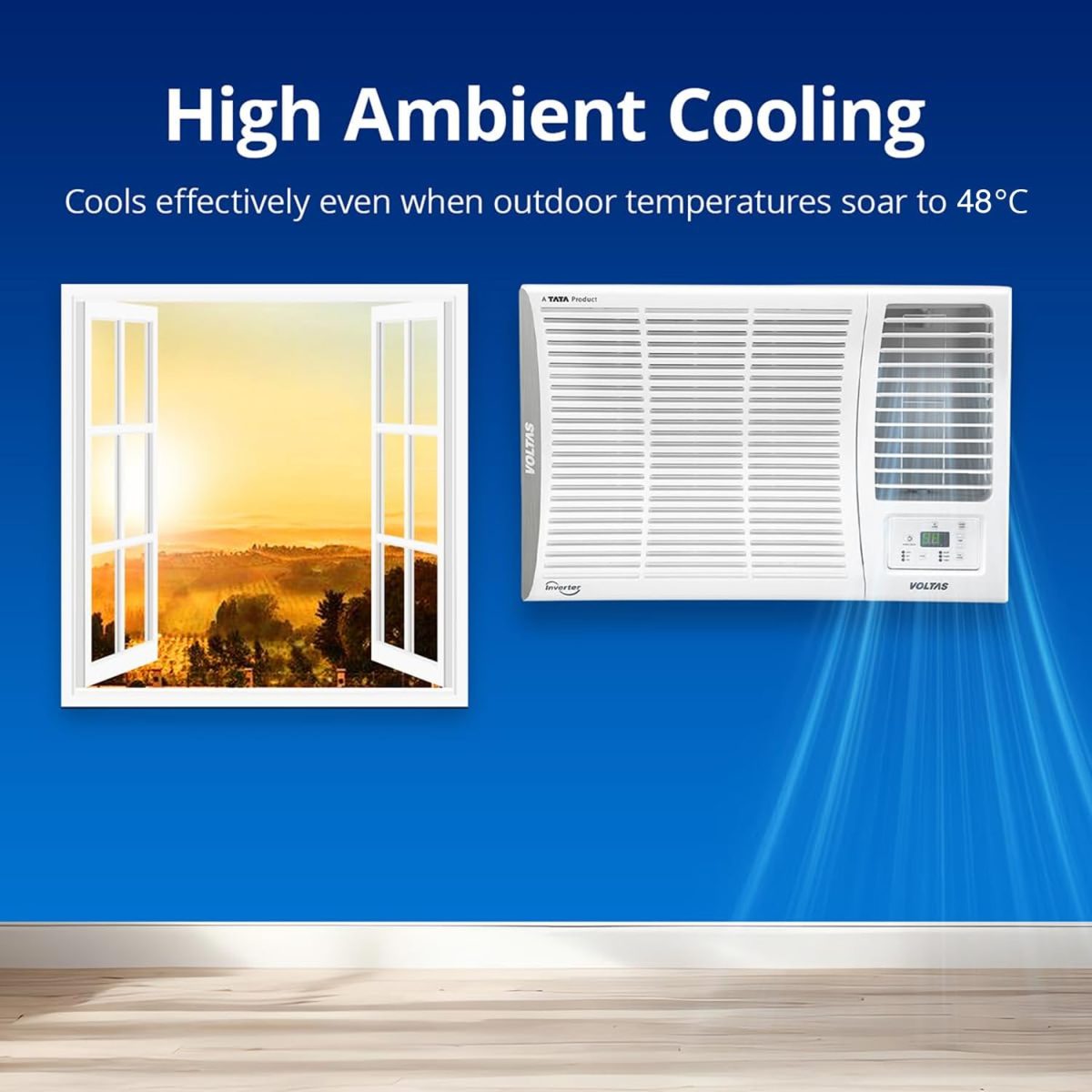 Voltas 1.5 Ton 3 Star, Turbo Mode Window AC (Copper Condenser, Anti-Rust Coating, Anti-Freeze Thermostat, WAC 183 Vectra pearl Window Fixed sp, White) - Image 4