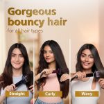 Philips Hair Straightener Brush - Naturally Straight Hair in 5mins, 5X Better Frizz Free Hair I Style with 2X More Volume | Shiny and Smooth Hair I No Scalp Burns | ThermoProtect Technology I Keratin Bristles I 2 Temperature settings | BHH880/10 - Image 6