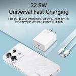 MI Xiaomi 22.5W Fast Charger with USB-C Cable, Quick Charge 3.0 Power Adapter Compatible with Redmi Note Series, Poco, Mi, Any Type C Devices - with Power Delivery (White) - Image 5