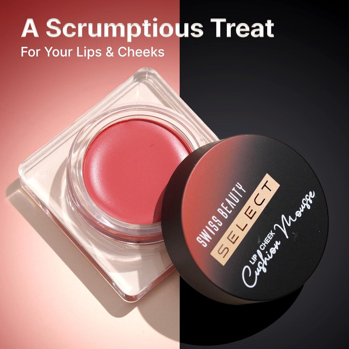Swiss Beauty Select Lip And Cheek Cushion Creamy Mousse with Vitamin E | 12 Hours Stay | Shade- Vogue Rose, 4.5gm | - Image 2