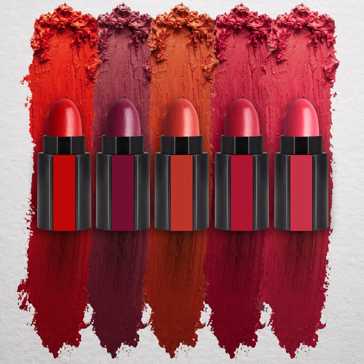 RENEE Fab 5 5-in-1 Lipstick 7.5gm| Five Shades In One| Long Lasting, Matte Finish| Non Drying Formula with Intense Color Payoff| Compact & Easy to Use - Image 2