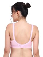 RACOS Non Padded Wire Free Full Coverage Broad Strap Heavy Bust Everyday T-Shirt Cotton Bra for Women B Cup in Multicolor for Daily Use - Image 6
