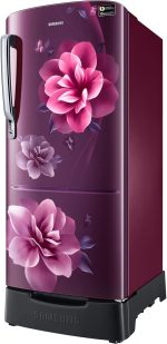 Samsung 183 L, 5 Star, Digital Inverter, Direct-Cool Single Door Refrigerator (RR20D2825CR/NL, Red, Camellia Purple, Base Stand Drawer) - Image 2