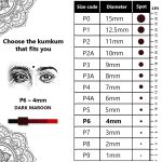 Eyetex Pallavi Sticker Bindi/Pottu|Round|Aloe Vera & Papaya Extracts|Breathable Non-Irritating Velvet Fabric|P6|Dark Maroon|20 Flaps - Image 4