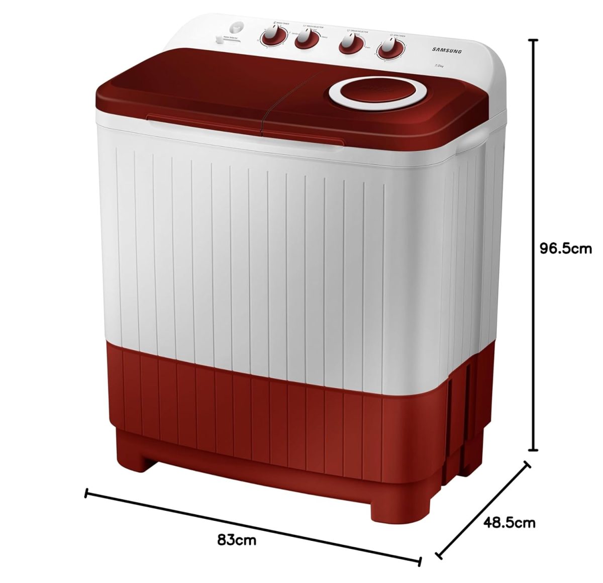 Samsung 7 kg, 5 Star, Semi-Automatic Top Load Washing Machine (WT70C3000RR/TL, Air Turbo Drying, Light Gray) - Image 11