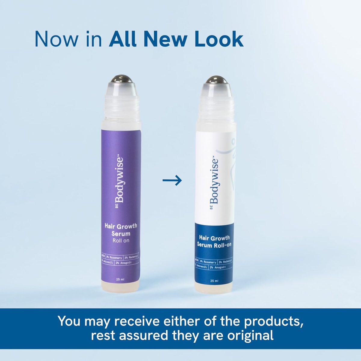 Be Bodywise Rosemary Hair Growth Serum (Roll On) | 3% Redensyl & 2% Anagain | Hair fall control serum for Women & Men | Promotes Hair Growth & Stimulates Hair Follicles | For All Hair Types | 25ml - Image 2
