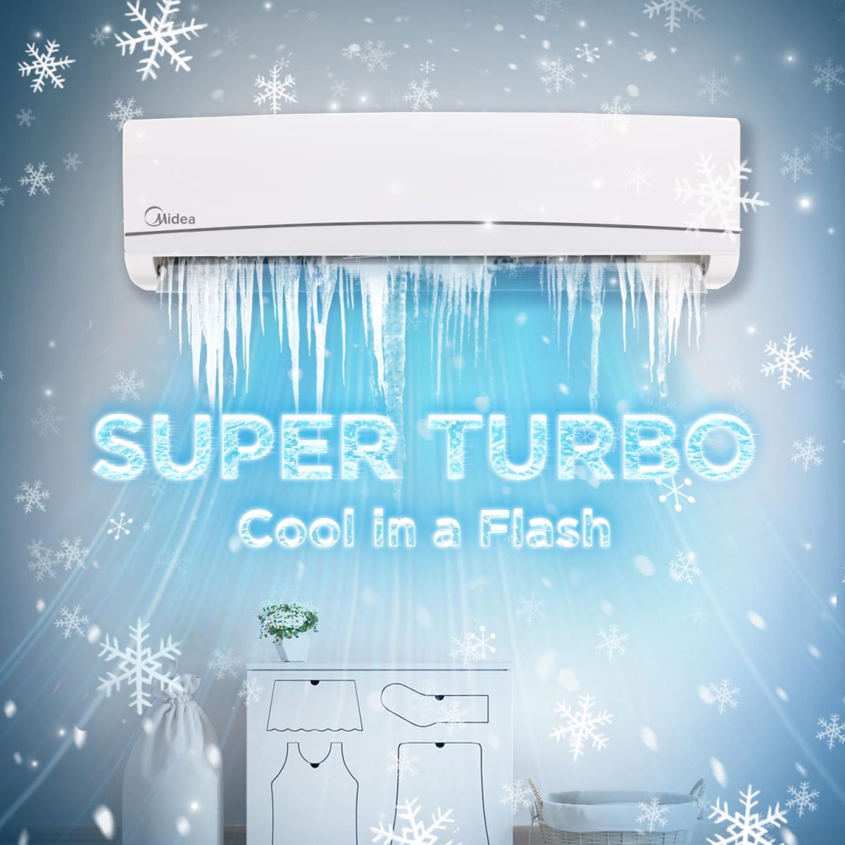 Midea 1.5 Ton 3 Star Inverter Split AC, AI Smart Wi-Fi AC with 5 Years Comprehensive Warranty (Copper, Convertible 4-in-1 Cooling at 52℃, HD PM2.5 Filter, SANTIS NEO DLX (Wi-Fi), MAI18SD3R35W0,White) - Image 8