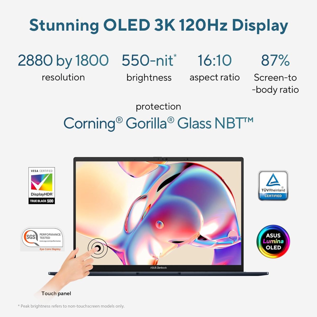 ASUS Zenbook 14,Intel Core Ultra 7 (Series 2),Thin & Light(Intel Arc iGPU/32GB/1TB/3K OLED Touch screen/14/120Hz/Windows 11/M365 Basic (1Year)*/Office Home 2024/Ponder Blue/1.28 kg) UX3405CA-PZ163WS - Image 4