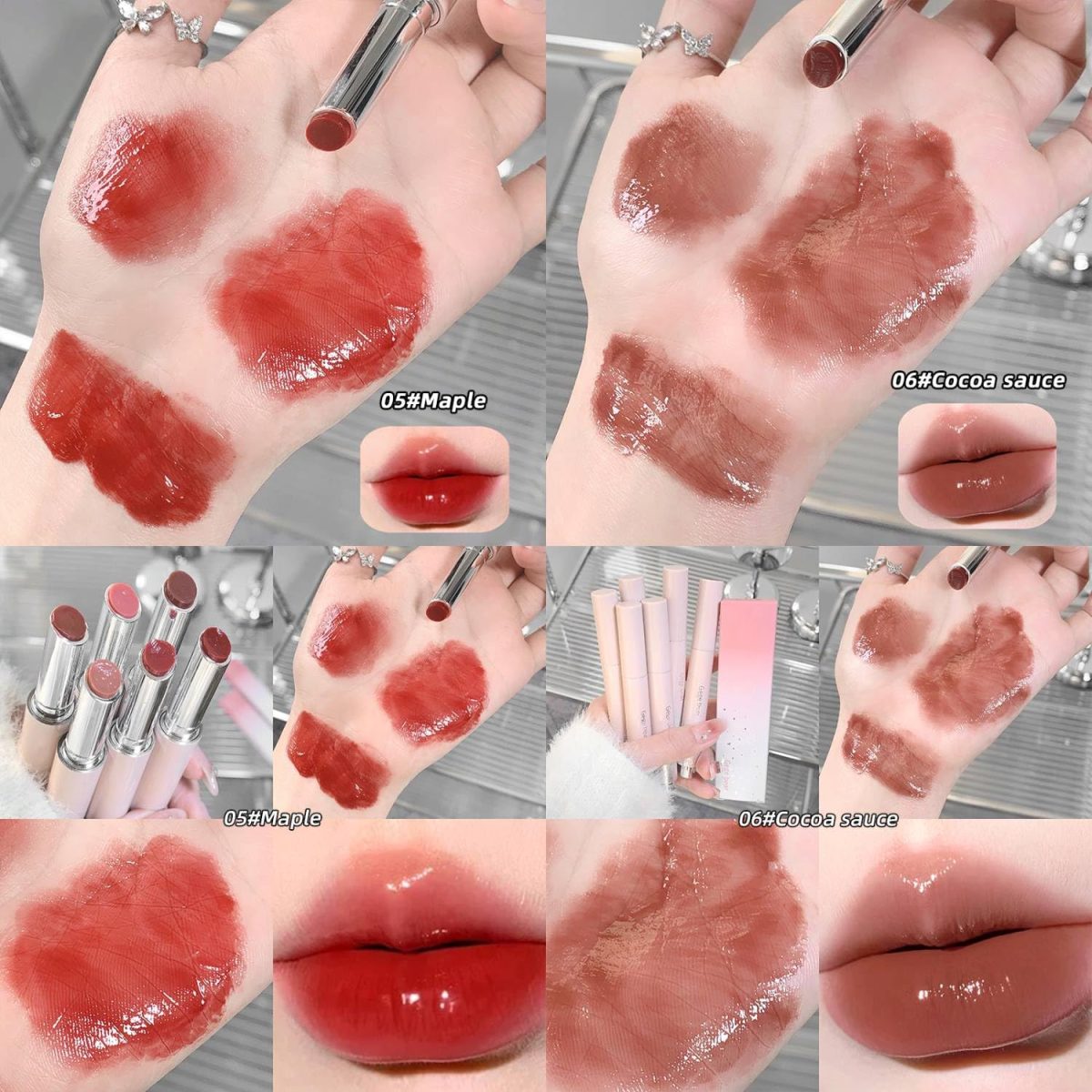 Gege Bear Moisturizing Solid Lip Gloss Set | High-Pigment Gloss Stick with Glossy Finish | Luxury Glossy Lipstick with Rich Color & Hydration | Nourishing Lip Balm Texture Meets Vibrant Lipstick Color (03# Cuckoo, 2g) - Image 4
