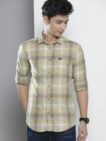 The Indian Garage Co Men's Cotton Slim Fit Checkered Full Sleeves Spread Collar Casual Shirt - Image 6