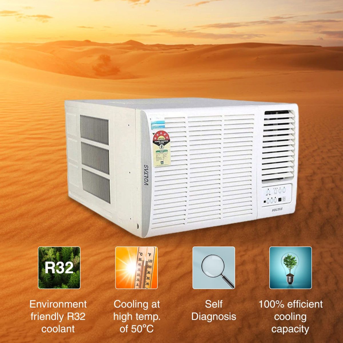 Voltas 1.5 Ton 3 Star, Inverter Window AC (Copper, 2-in-1 Adjustable Mode, 183V Vertis Elite, White) - Image 5