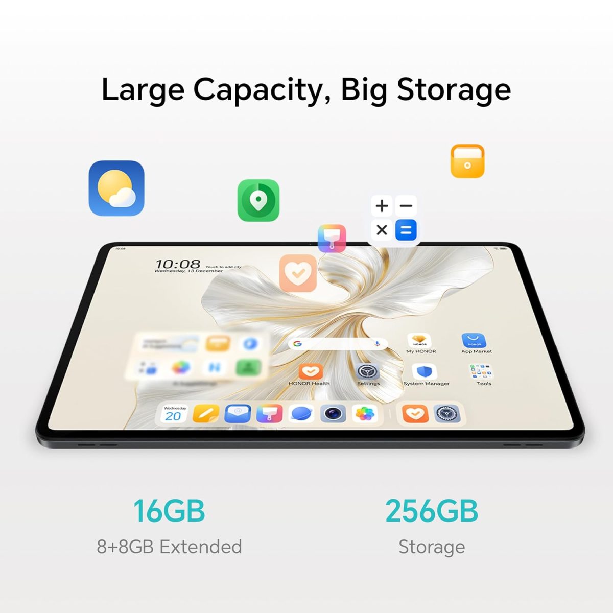 HONOR Pad 9 (Smartchoice) WiFi Tablet with Free Bluetooth Keyboard, 12.1-Inch 2.5K Display, 8GB, 256GB Storage, Snapdragon 6 Gen 1 (4nm), 8 Speakers, Up-to 17 Hours, Android 13, Metal Body, Gray - Image 6
