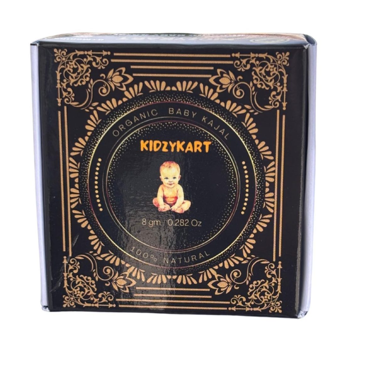 Kidzykart Organic Baby Kajal for New Born, Water Resistant, Smudgeproof, with Almond & Pure Ghee, Nourishes & Thicken Baby Eyeslashes - Matte Finish (8g) - Image 8