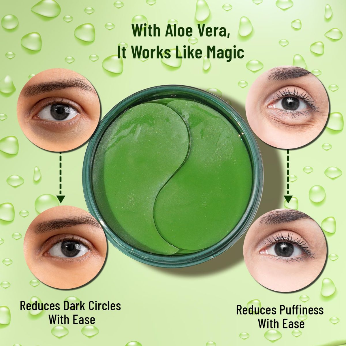 Swiss Beauty Hydra Anti Wrinkle Eye Serum Patch| Treats Dark Circles, Fine Lines And Wrinkles | Enriched With Collagen And Aloe Vera Extract | Shade- Aloevera, 60 Pcs| - Image 4