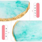 KIRA Nail Art Palette - Golden Edge Resin Nail Holder Display - Color Mixing Plate - Round Shape 1 Pcs - Image 3