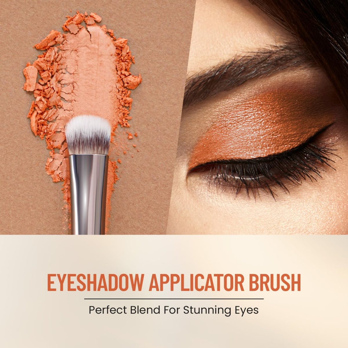Swiss Beauty Eyeshadow Blending Brush with Soft and Synthetic Bristles For Eye Makeup (Pack of 1) - Silver - Image 2
