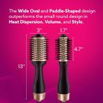 AGARO HV2179 Hot Air Brush for Hair, Blow Dryer Brush, Volumizer & Styler, 360° Airflow Vent, Oval Barrel for Hair Volume, Charcoal Bristles, Ceramic Coating Brushing Head, 1200W, Gold & Black - Image 5