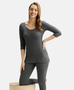 Jockey 2503 Women's Super Combed Cotton Rich Three Quarter Sleeve Slim Fit Thermal Top with Stay Warm Technology - Image 6