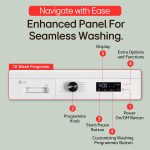 LG 8 Kg 5 Star Steam, Inverter Direct Drive Technology, 6 Motion DD, Fully-Automatic Front Load Washing Machine (FHB1208Z2W, Dial + Full Touch Buttons & LED Display, Essence White) - Image 4