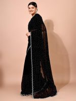 leelavati Women Embellished Bollywood Chiffon Saree Elegant Design For Weddings, Parties, And Festivities - Image 5