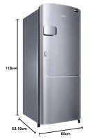 Samsung 183 L, 3 Star, Digital Inverter, Direct-Cool Single Door Refrigerator (RR20C1Y23S8/HL, Silver, Elegant Inox) - Image 12