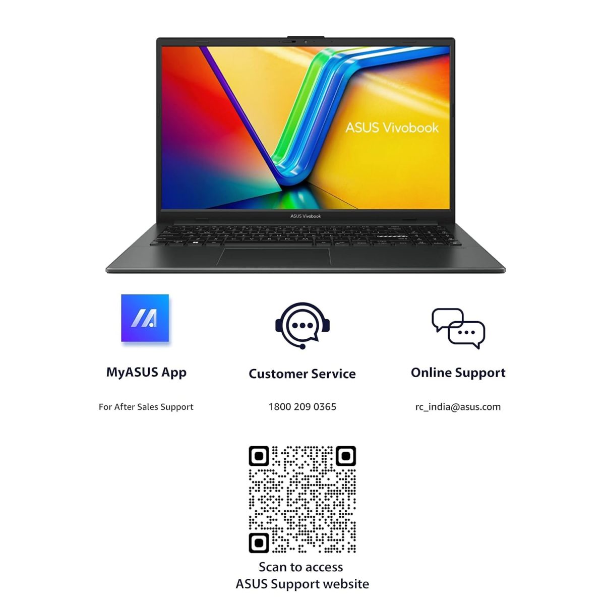 ASUS Vivobook Go 15 (2023), AMD Ryzen 5 7520U, Thin & Light Laptop,15.6" (39.62 cm) FHD, (16GB/512GB SSD/Windows 11/Office 2021/Alexa Built-in/Mixed Black/1.63 kg), E1504FA-NJ542WS - Image 7
