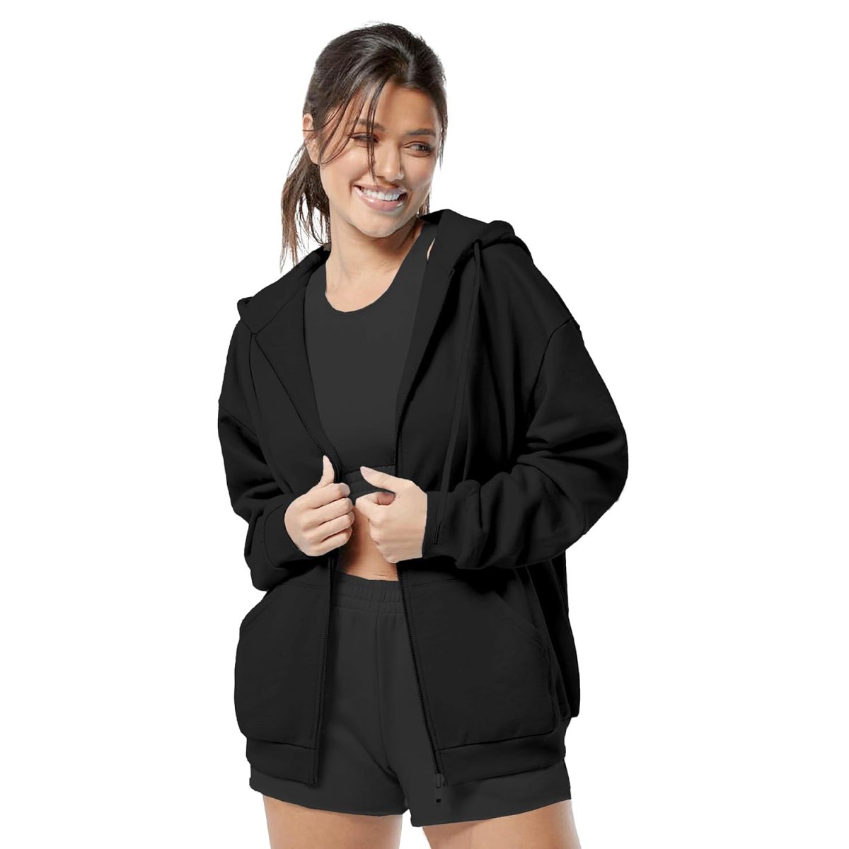 FUNKY MONKEY - Women's Cute Hoodies Teen Girl Winter Jacket Sweatshirts Casual Drawstring Clothes Zip Up Hoodie with Pocket - Image 2