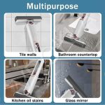 VROKLA Mini Mop for Kitchen, Floor, Glass, Car & More - 2 Sponges, Self Squeeze, Strong Absorbent, Wet & Dry Use, Multicolour, ABS & Sponge Material - Image 4