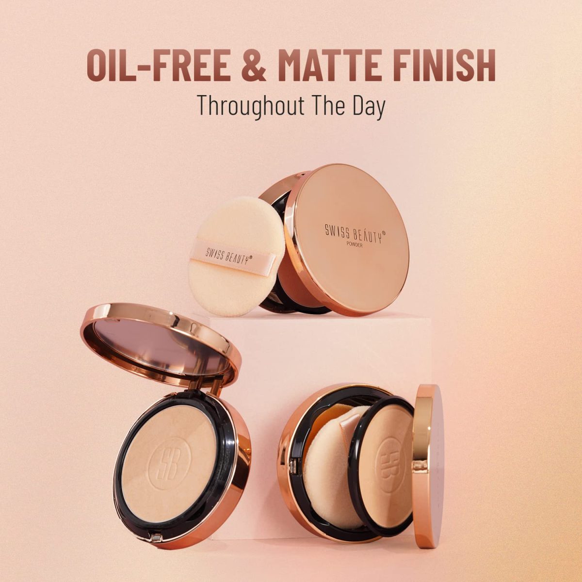 Swiss Beauty Silky & Smooth Oil Control Powder, Face MakeUp, Shade- Skin Color, 6.5g - Image 4