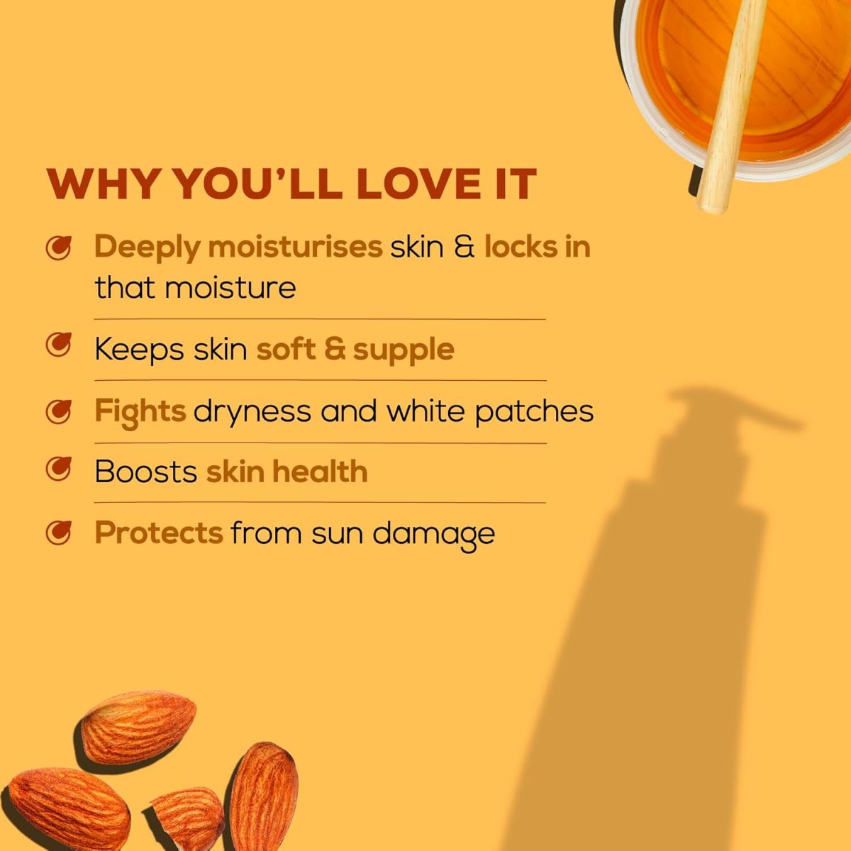Joy Honey & Almonds Advanced Nourishing Lightweight Body Lotion 750ml | Enriched With Shea Butter | Summer Lotion With Natural Sunscreen Filters | Suitable for Normal to Dry Skin - Image 5