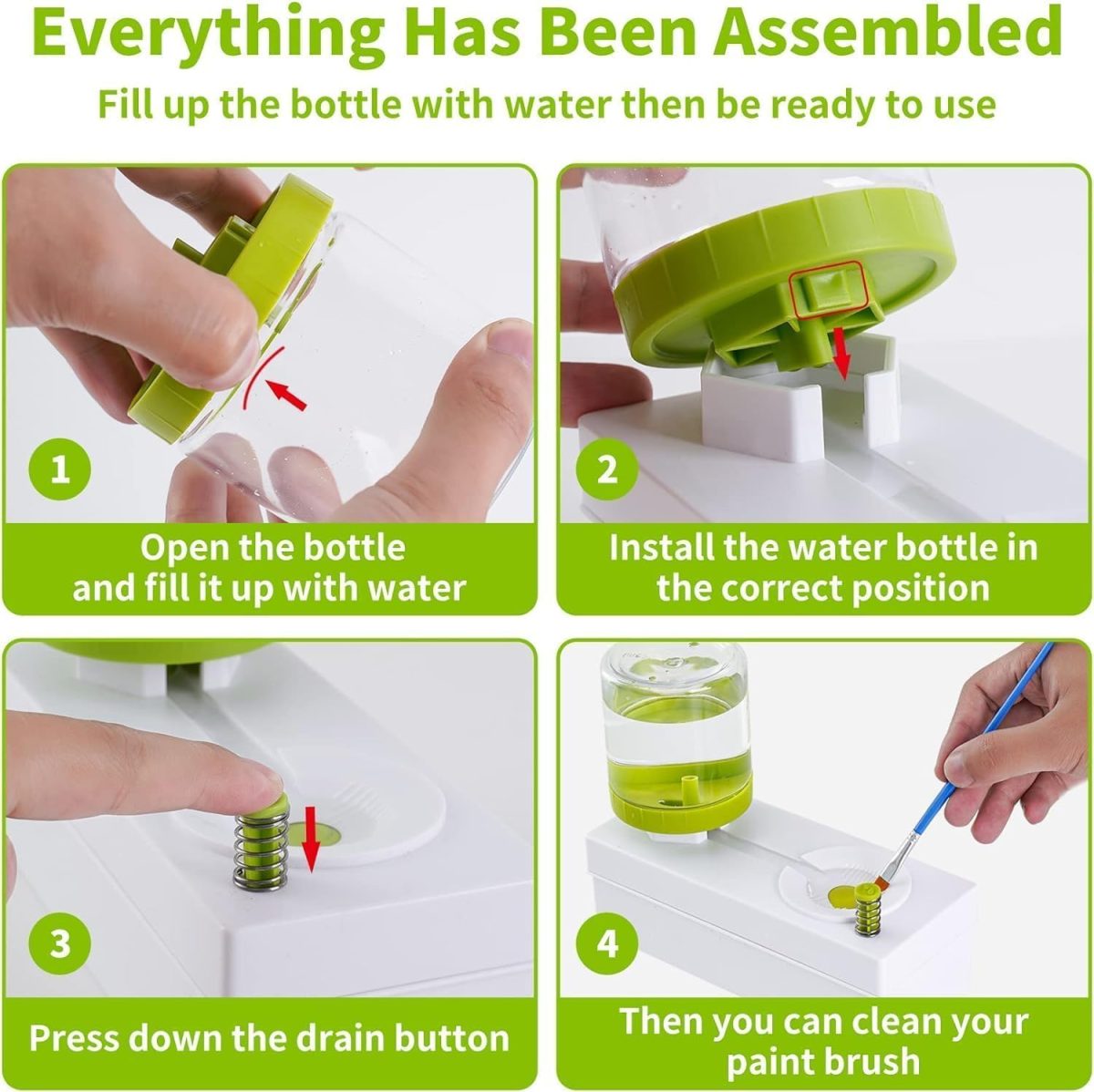 KRAFTMASTERS-ART.CRAFT.DESIGN Brush Rinser, Paint Cleaner Easy Cleaning Basin Paintbrush Washing Tool, Rinser With Drain Water Recycling Scrubber For Acrylic, Watercolor - Image 2
