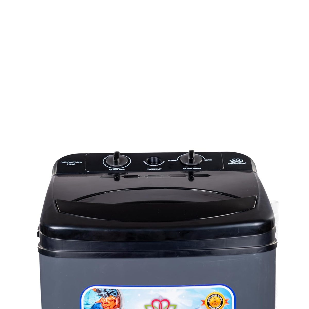 DMR-OW-75 Only Washer with 7.5Kg Washing Capacity and 1 Year Free Spare Supply Warranty. (Only Washer - No Spin dryer) (Black) - Image 9