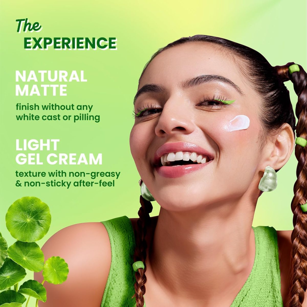 Dot & Key CICA Calming Mattifying Sunscreen SPF 50 PA++++ | For Oily Acne Prone & Sensitive Skin | UVA/UVB Protection | No White Cast, Ultra Light, Fragrance Free & Quick Absorbing | 50g - Image 2